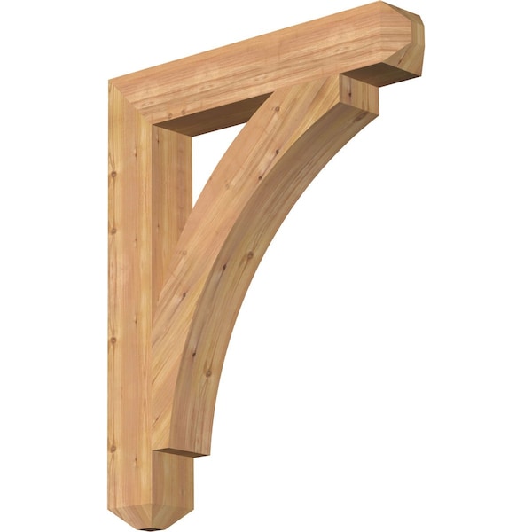 Ekena Millwork Thorton Craftsman Smooth Bracket, Western Red Cedar, 5 1/2"W x 34"D x 42"H BKT06X34X42THR04SWR - main